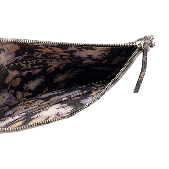 Zimmermann Black Lavender Floral Embellished Envelope Clutch - Picture 7 of 13
